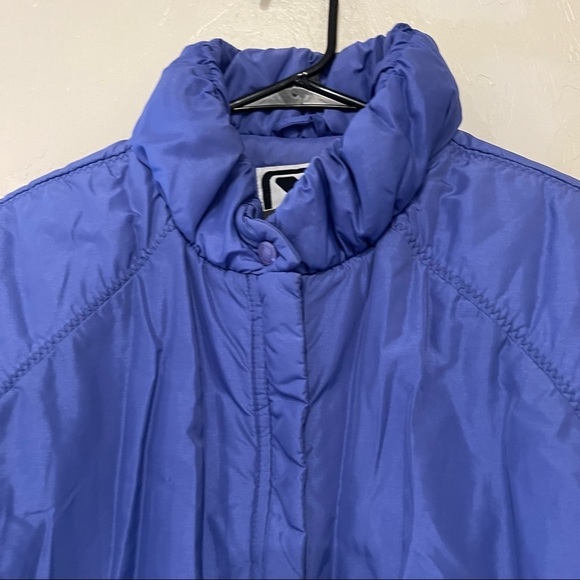 Vintage 90s Obermeyer Down Puffer Coat Ski Jacket Very Peri Ladies 12 - Picture 7 of 9